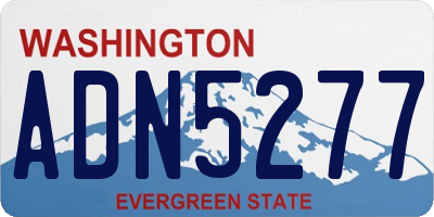 WA license plate ADN5277