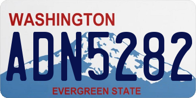 WA license plate ADN5282