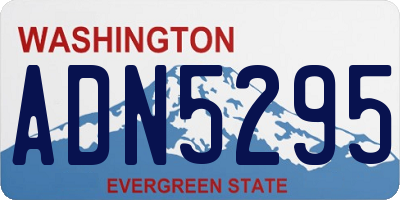 WA license plate ADN5295