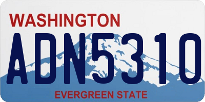 WA license plate ADN5310