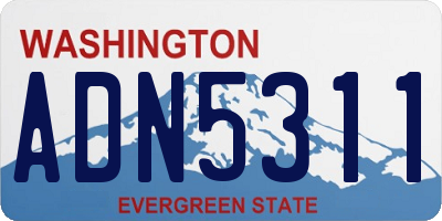 WA license plate ADN5311