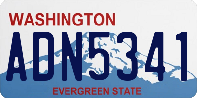 WA license plate ADN5341