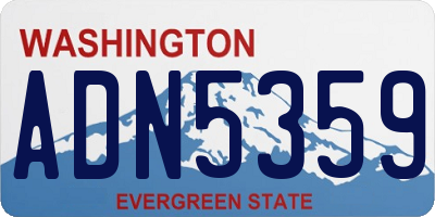 WA license plate ADN5359