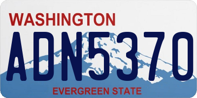 WA license plate ADN5370