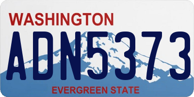 WA license plate ADN5373