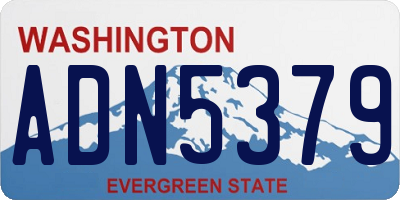 WA license plate ADN5379