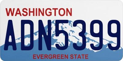 WA license plate ADN5399