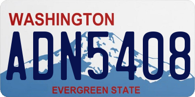 WA license plate ADN5408