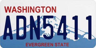 WA license plate ADN5411