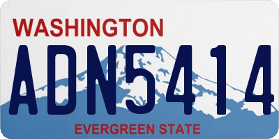 WA license plate ADN5414