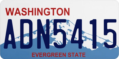 WA license plate ADN5415