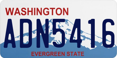 WA license plate ADN5416