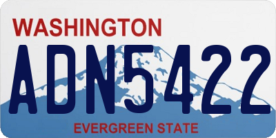 WA license plate ADN5422