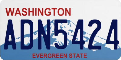 WA license plate ADN5424