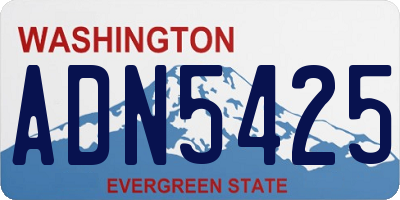 WA license plate ADN5425