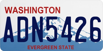 WA license plate ADN5426