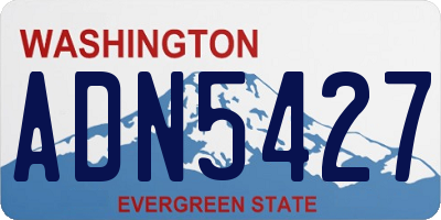 WA license plate ADN5427