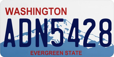 WA license plate ADN5428