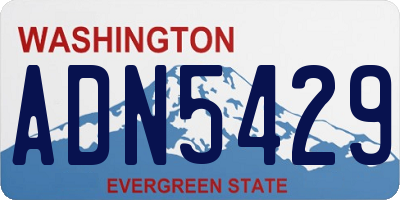 WA license plate ADN5429