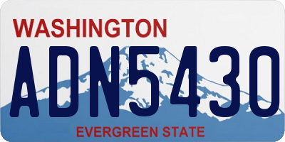 WA license plate ADN5430