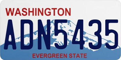 WA license plate ADN5435