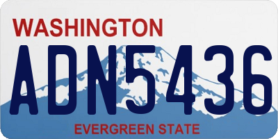 WA license plate ADN5436