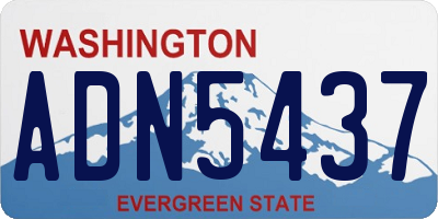 WA license plate ADN5437