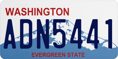 WA license plate ADN5441