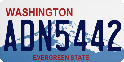 WA license plate ADN5442