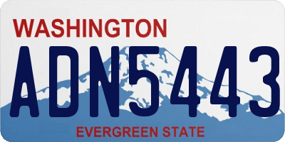 WA license plate ADN5443