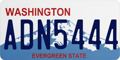 WA license plate ADN5444