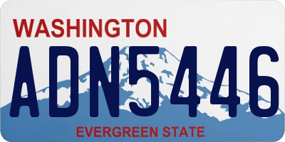 WA license plate ADN5446