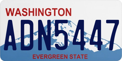 WA license plate ADN5447