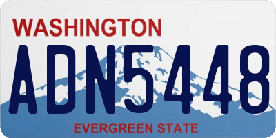 WA license plate ADN5448