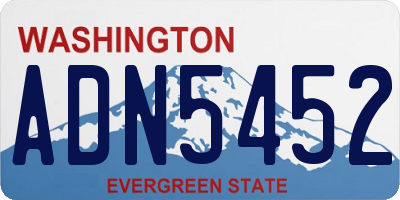 WA license plate ADN5452