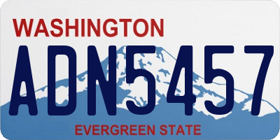 WA license plate ADN5457