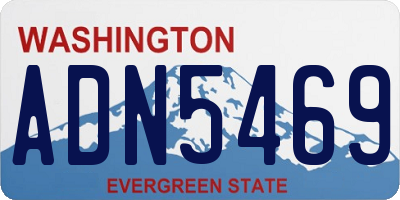 WA license plate ADN5469