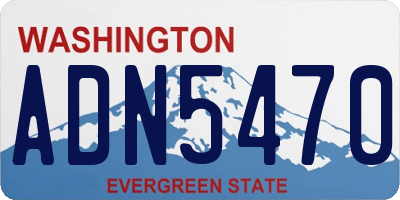 WA license plate ADN5470