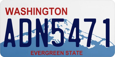 WA license plate ADN5471