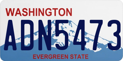 WA license plate ADN5473