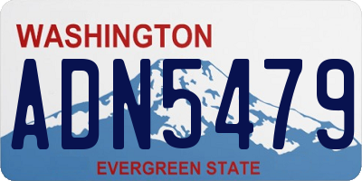 WA license plate ADN5479