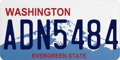 WA license plate ADN5484