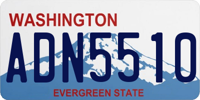 WA license plate ADN5510
