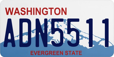 WA license plate ADN5511