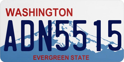 WA license plate ADN5515