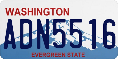 WA license plate ADN5516