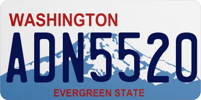 WA license plate ADN5520
