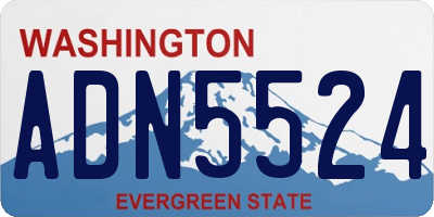 WA license plate ADN5524