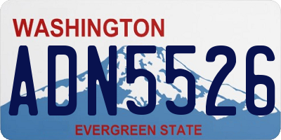 WA license plate ADN5526