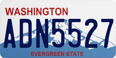 WA license plate ADN5527